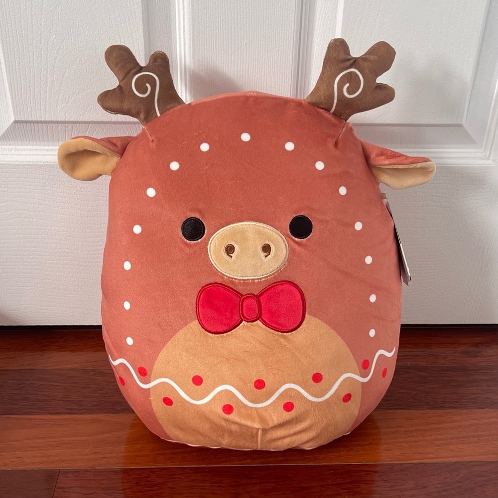 Stetson the Gingerbread Reindeer Moose 12” Squishmallow